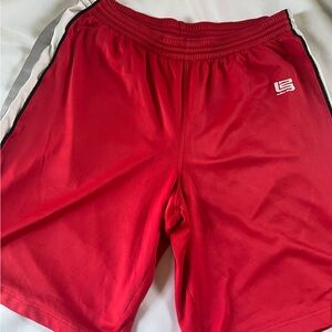 Nike red sports shorts size L